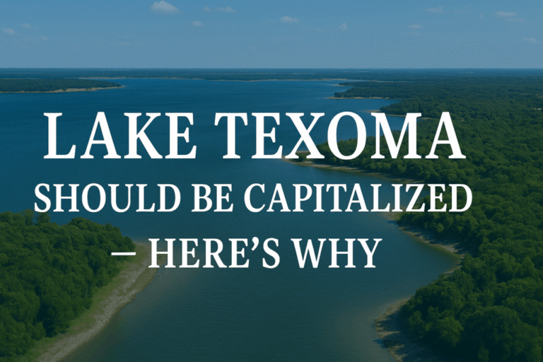 lake texoma should be capitalized